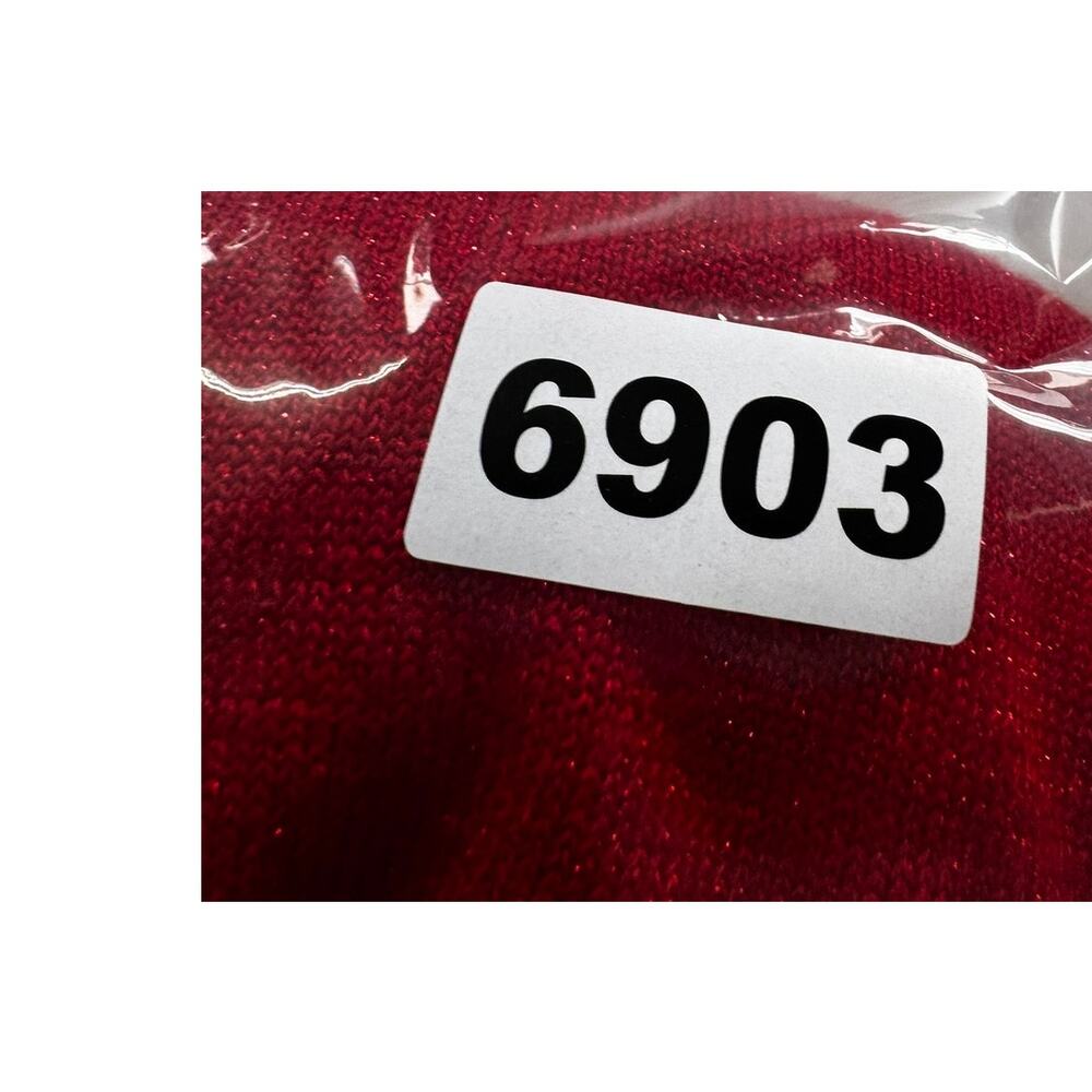 Adrienne Vittadini Womens XL Red Metallic Fleck Crewneck Sweater - Picture 8 of 8